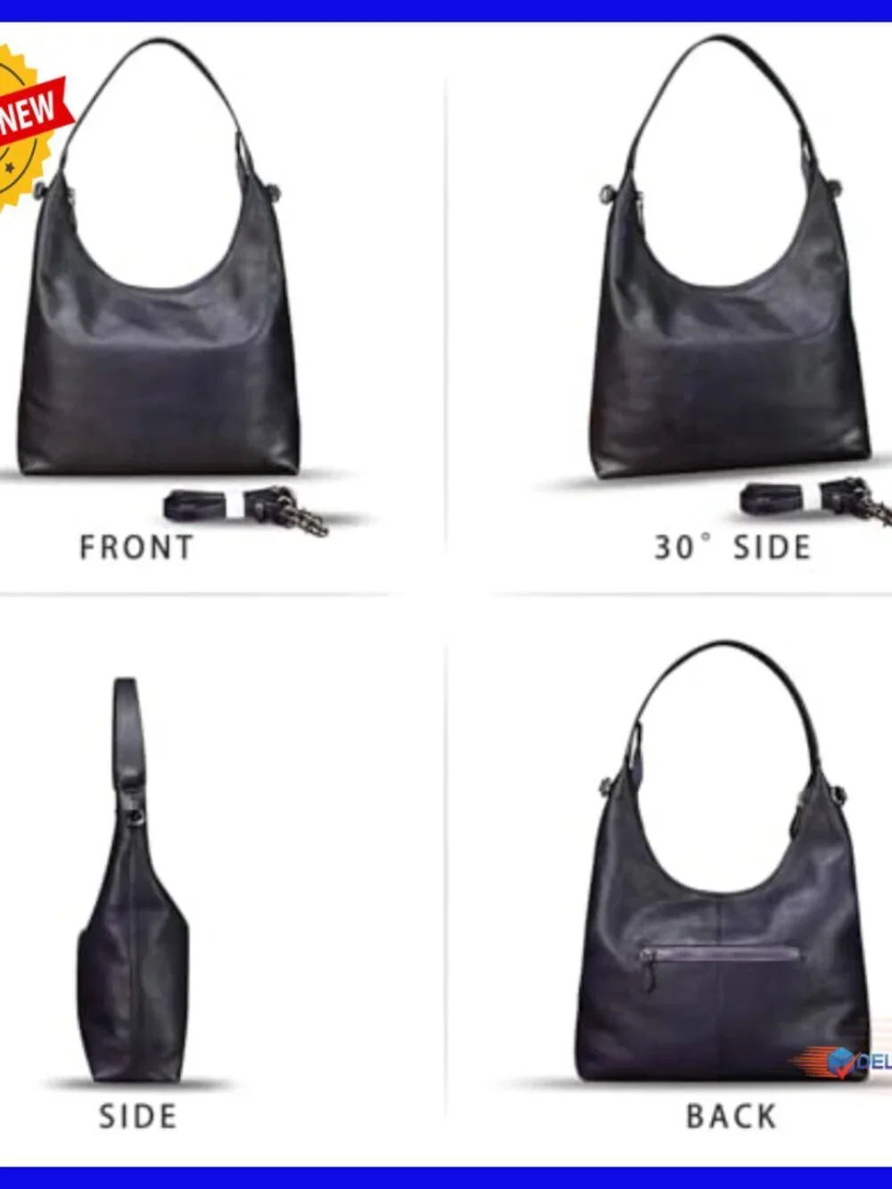 Genuine Leather Hobo Tote Crossbody Shoulder Bag Satchel Purse